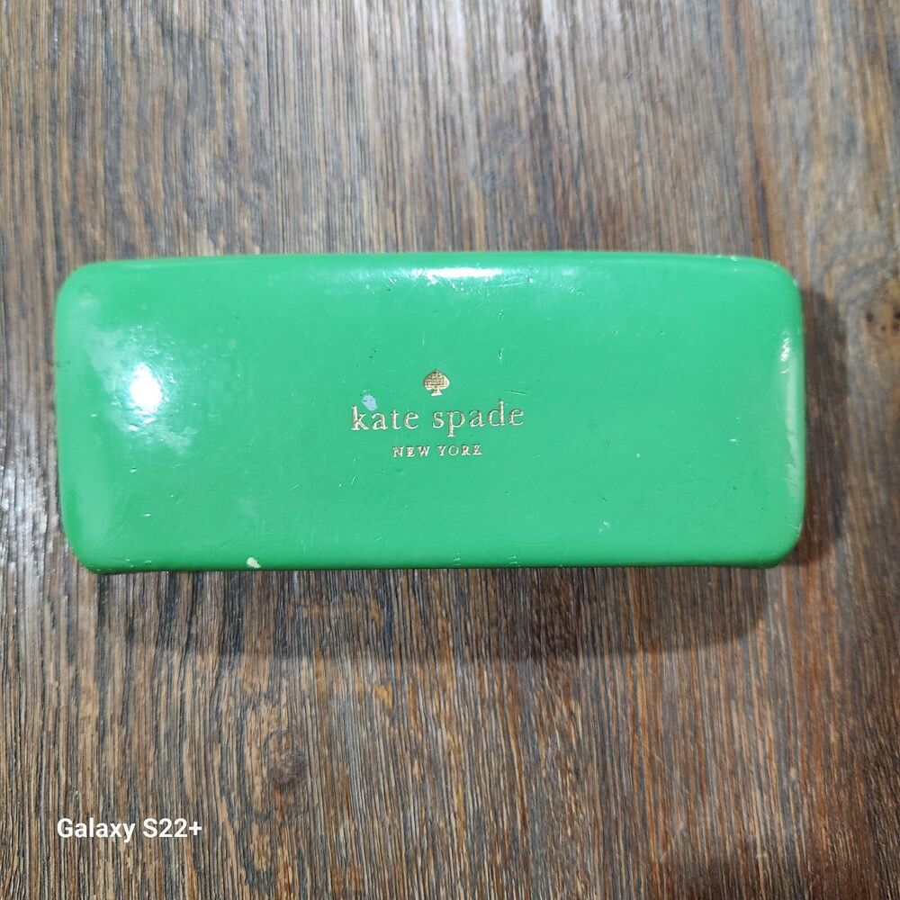 Kate Spade New York Green and Blue Sunglass Eyeglass Case Preppy Colorful Bright